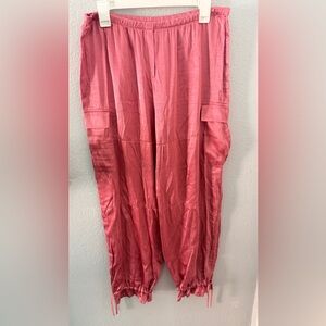 Victoria's Secret Pants Satin Pink Cargo Vintage Y2K 2003 Cropped Size Medium